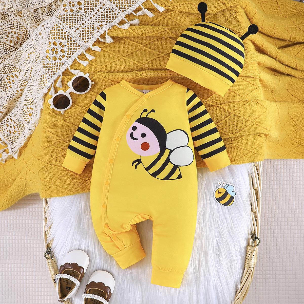 2024 Herbst neuer süßer Jumpsuit mit Tier-Print und Hut, zweiteiliges Set_voghion.com