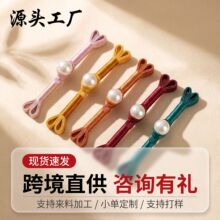 旗袍盘扣A类珍珠燕尾一字扣24h发货色丁材质辅料国风扣子厂家批发