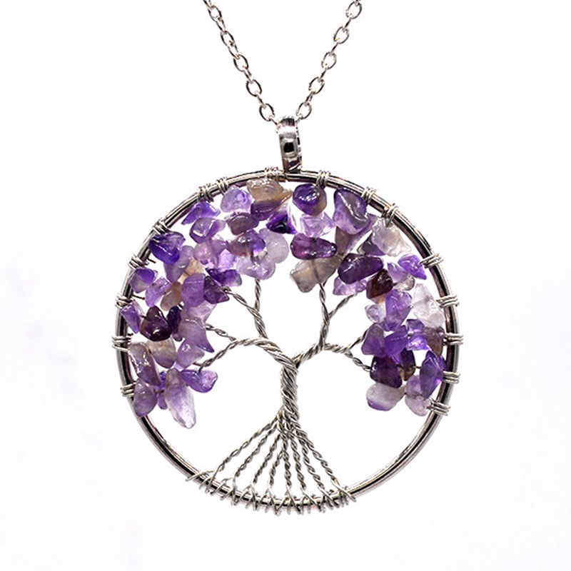 Fashion Tree Natural Stone Plating Pendant Necklace 1 Piece display picture 2