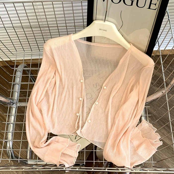 Оформить утечку внешней торговли бренд скидка женская одежда солнцезащитный крем летняя шифоновая кардиган с тонким пальто