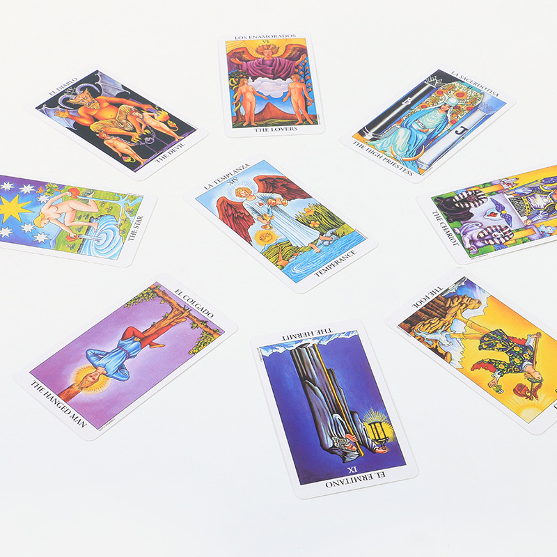 Rider Waite Tarot Karten Spanisch-englisch Spielkarten Set_voghion.com
