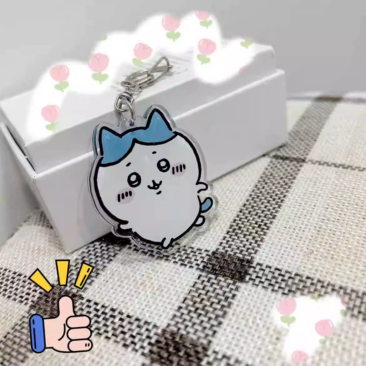 Acrylic creative cute keychain, custom-made