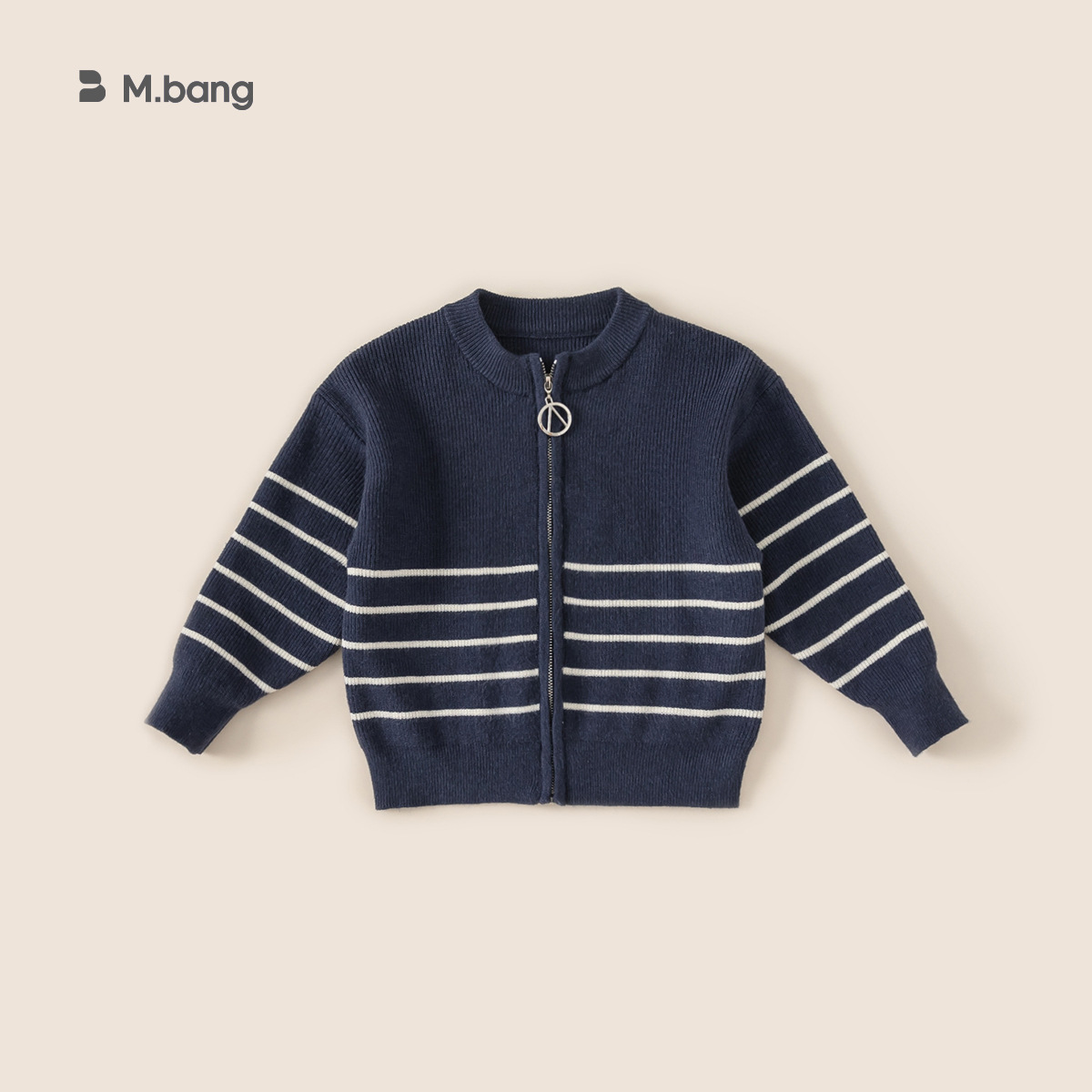 Yubao ropa para niños suéter rayado abrigo primavera y otoño nuevo chico coreano cremallera casual jersey