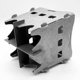 户外钛合金可拆卸柴火炉便携简易炉具露营烧烤防风取暖轻便柴火灶