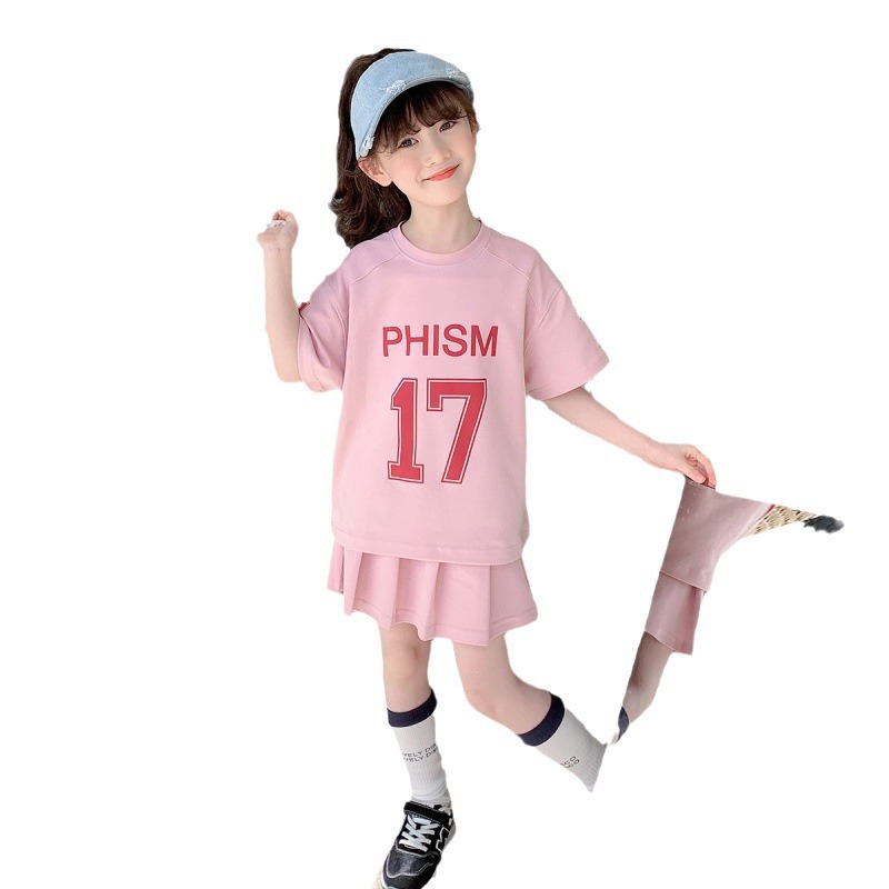 Mädchen Kleidung Set Oberteil Mit Ärmeln Und Faltenrock_voghion.com