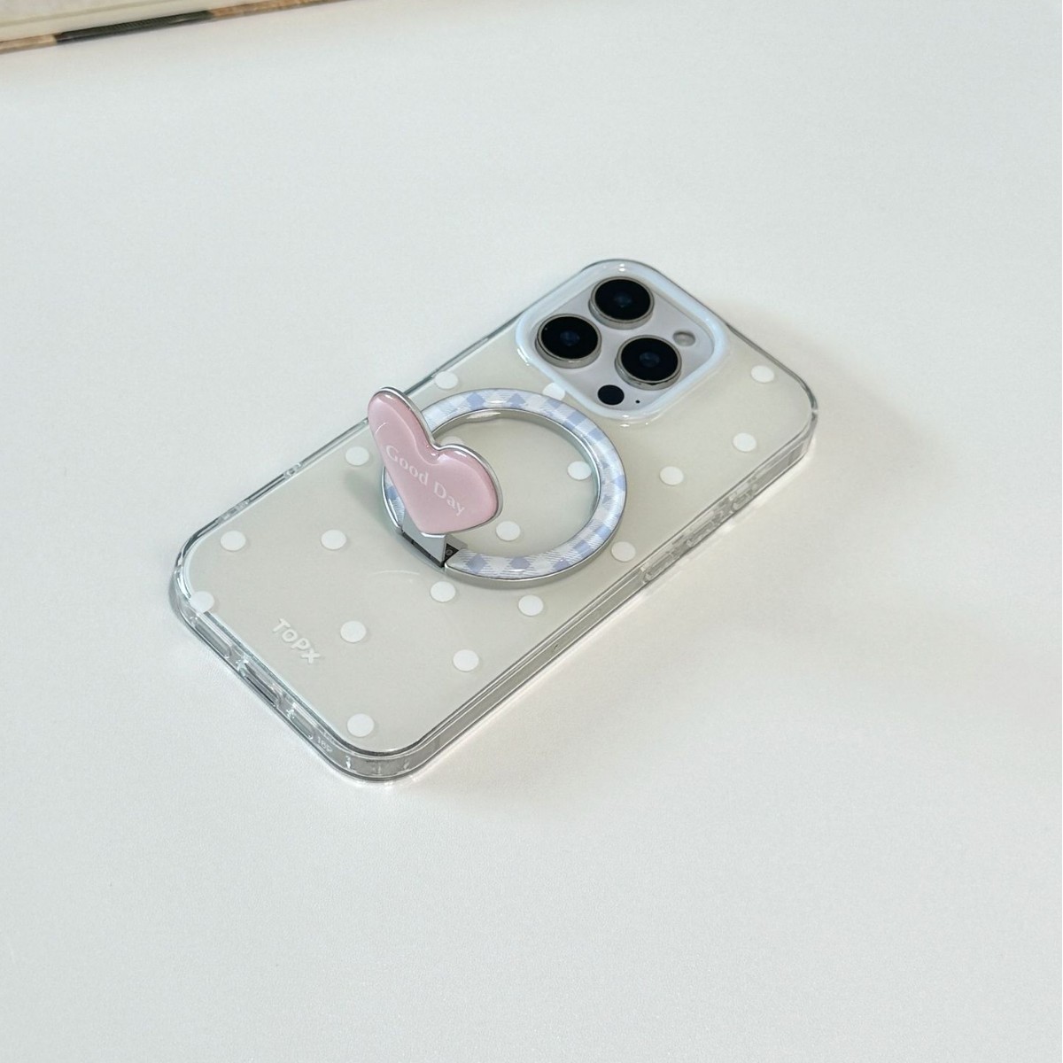 Punto de onda simple coreano para Apple 16ProMax funda para teléfono móvil 15Pro soporte de amor 14/13 niña 15PM