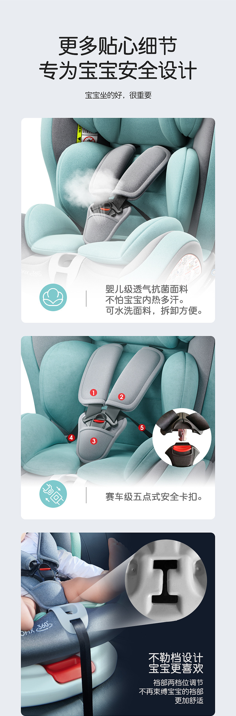 Child Safety Seat for Car Use, Suitable for Infants and Babies, 360-Degree Rotating, Simple and Portable Seat, Suitable for Ages 0-12, Can Recline