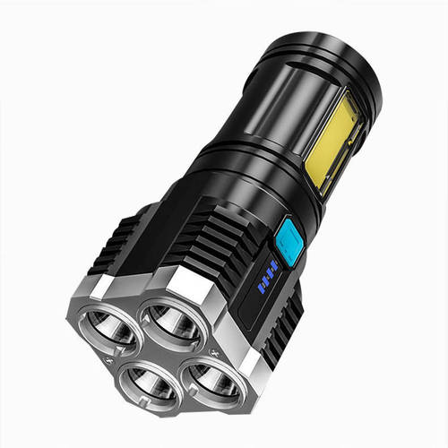 ABS4LED strong light flashlight COM side light LED display S03 flashlight strong light integrated home outdoor lighting