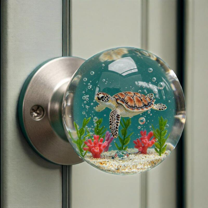 ユニークな装飾ドアハンドル樹脂埋め込み工芸品|undefined