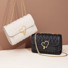 Fashion Women's Bags 2024 New Shoulder Bag Trendy Versatile Chain Bag Female Internet Celebrity Trendy Crossbody Bag Wish Source