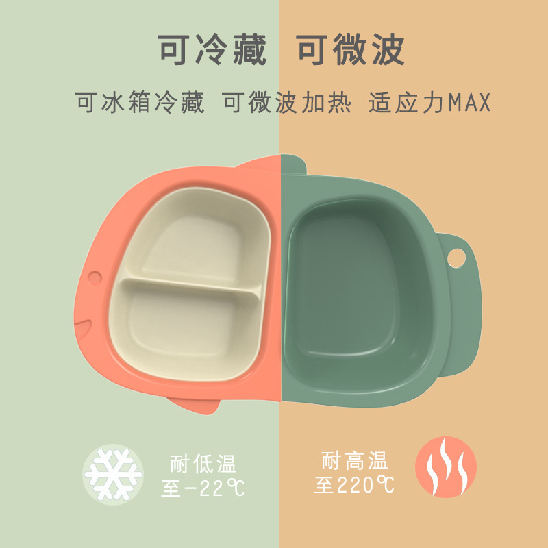 儿童餐具卡通婴儿餐具防洒防摔辅食碗吃饭家用宝宝分隔餐盘套装
