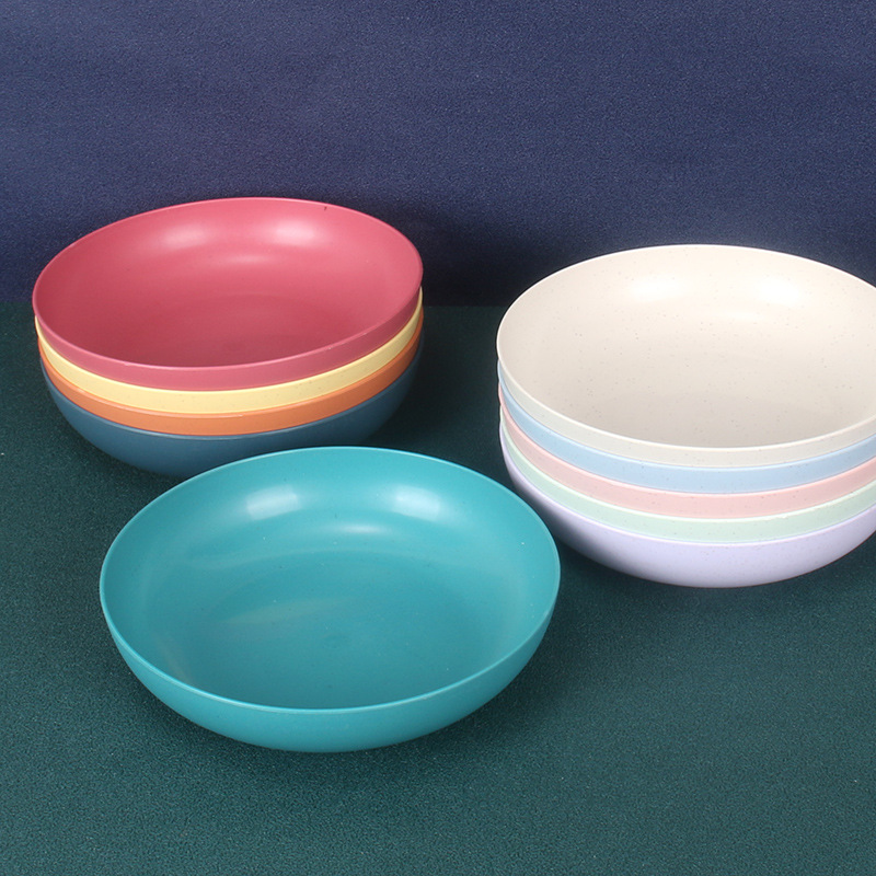 15cm profundo plato de hueso redondo 10 unids paja de trigo gota-resistente pastel plato de plate