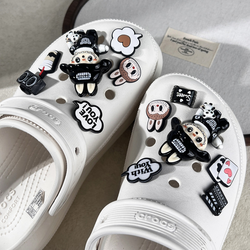 新しい下駄アクセサリー漫画ラブシューズバックル diy アクセサリー靴花靴アクセサリー海外越境卸売|undefined