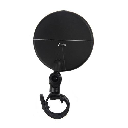 Rearview Mirror, 360-degree Wide-angle Convex Mirror, Single Bike Reflector, Mountain Bike Rearview Mirror with Silicone Handle