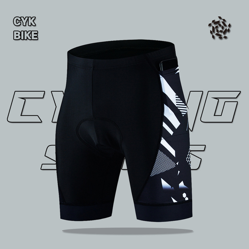 Summer three-pocket cycling shorts for men, mountain bike and road bike pants with silicone padding, cycling equipment