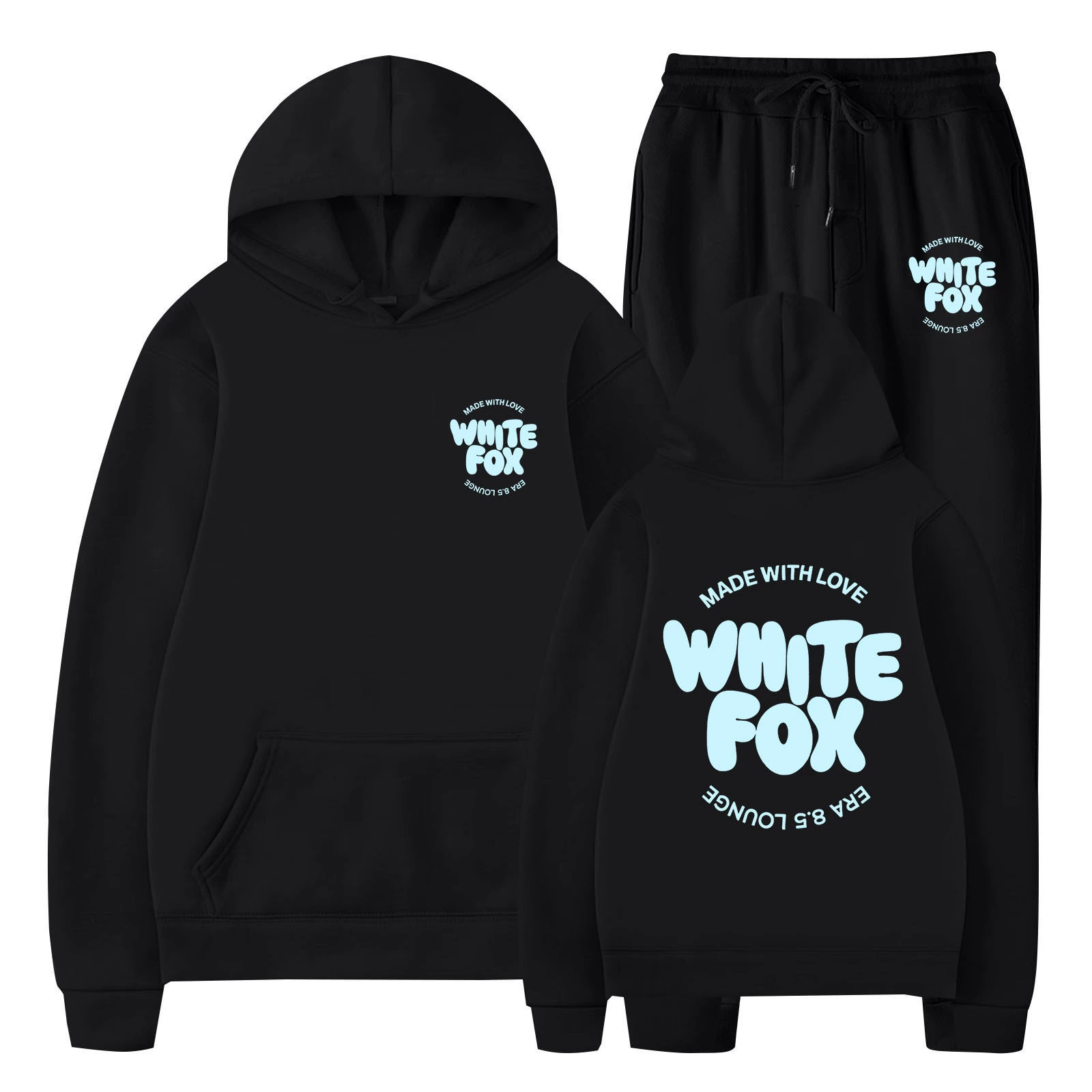 2025 новый трансграничный европейский и американский костюм с капюшоном HITE в стиле белой лисы, мужской и женский бархатный костюм с капюшоном