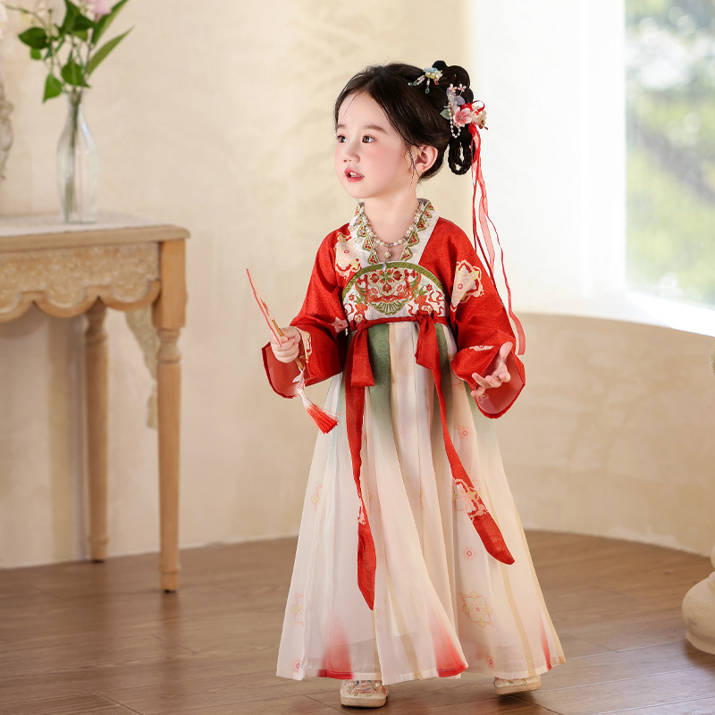 Yumo Han Dynasty Girls Spring & Fall New High-Definition Super Fairy Dress Ancient Style Ru Skirt Female Dunhuang Tang Dynasty Guzheng Performance Clothing