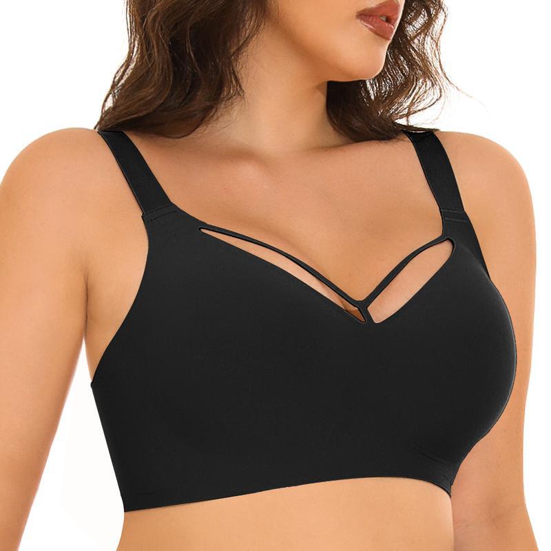 2025 New Cross-Border Drop Shipping Seamless Bra Wireless Collar Bra (Suitable for Large Size Smooth Women