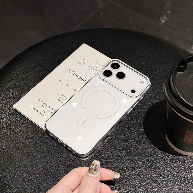 适用iPhone17手机壳冰透磁吸PC糖果色防摔苹果16ProMax透明保护套|undefined