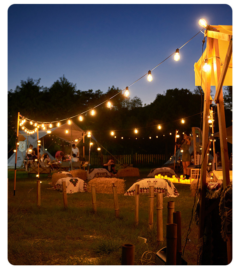 Solar & Plug-in Outdoor String Lights – Waterproof S14 Hanging Bulbs With Remote, 8 Modes (Warm White/Color Changing), IP65, For Garden, Patio, Party_voghion.com