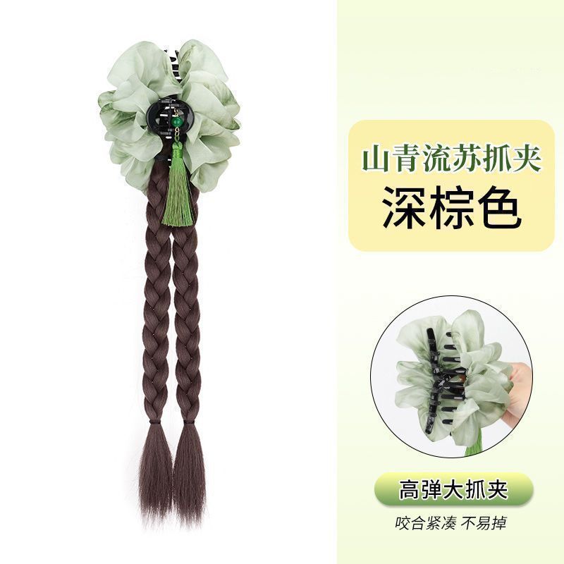 Nuevo estilo antiguo chino bordilla agarrar clip de cabello doble trenza almacenamiento completo sueño trenza de torsión entrelazado niños otros ventas calientes