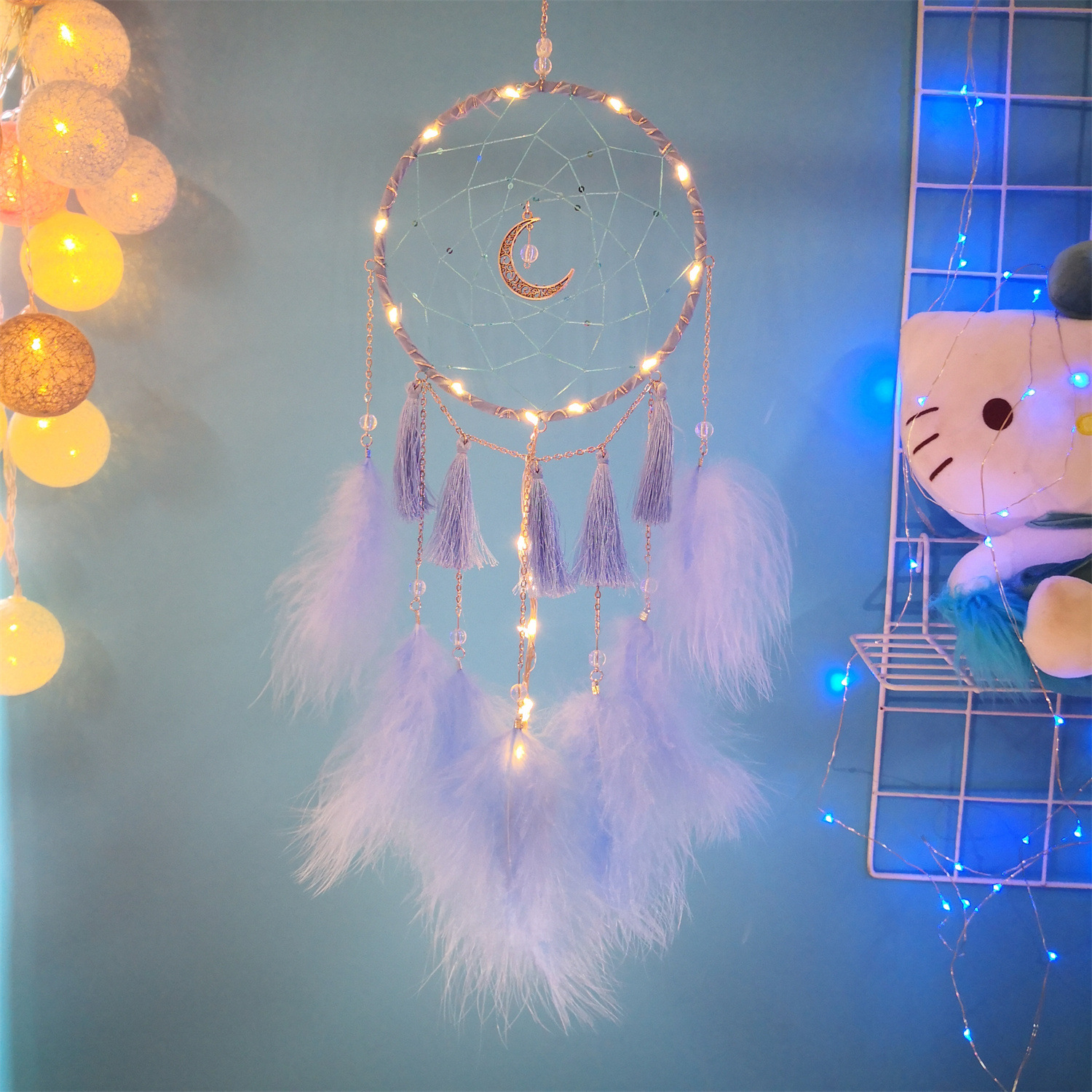 실버 화이트 달-블루