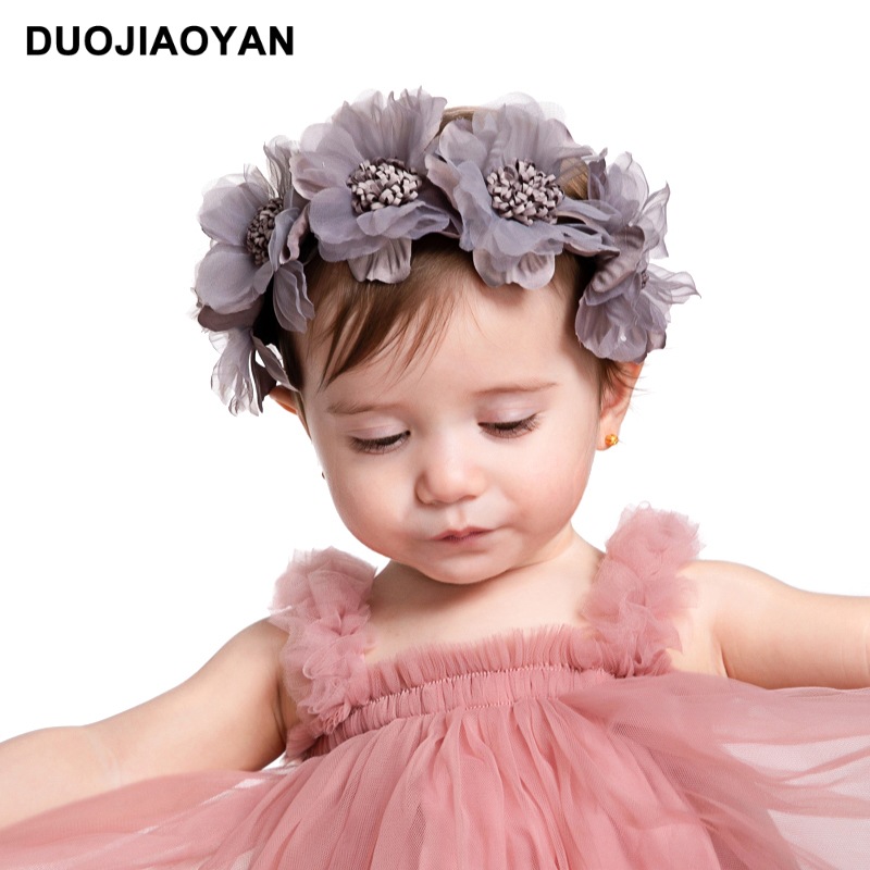 240g Weight Hair Band Hair Accessories Type No Quantity Holiday, Daily Occasion Cloth Material Flower Pattern All Seasons Season Kid'S Gender Cute Style Cute Kid'S Flower Cloth Hair Band 9
