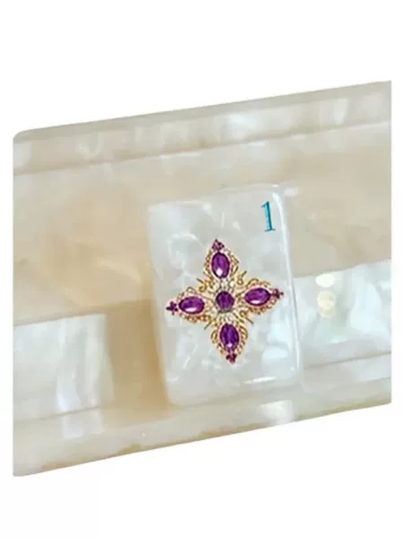 (Wholesale in Stock) No. 36 White Pearl Shell American-Style Mahjong Tiles Acrylic Personalized Creative Mahjong Tiles