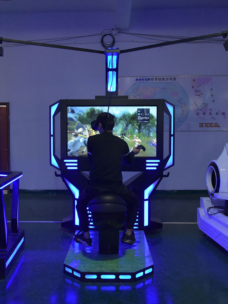 VR simulación de equitación juego de ocio equipo de entretenimiento comercial VR experiencia galería experiencia dinámica de caballo de guerra image 3