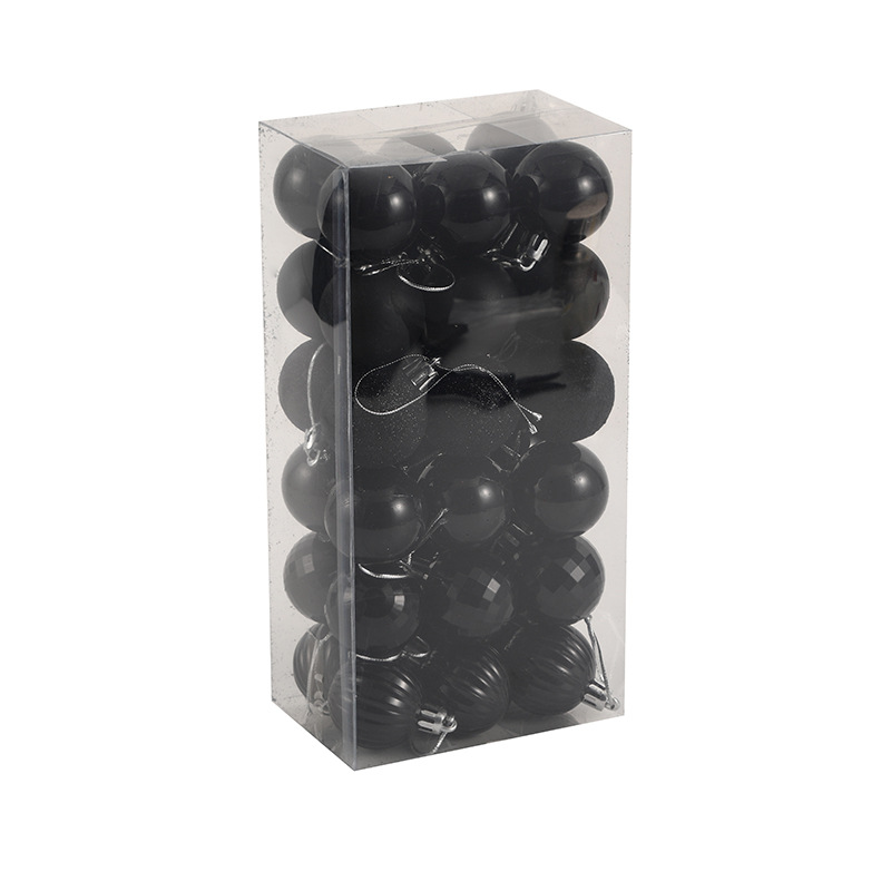 Bola de Navidad traje redondo barril caja cuadrada pintada 3cm4cm6cm decoración navideña bola colgante de Navidad bola decoración Navidad