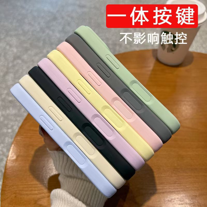 Funda de silicona líquida de color sólido simple, adecuada para botones táctiles de iPhone 17 Pro Max, funda para teléfono Apple 14, 15, 16, suave