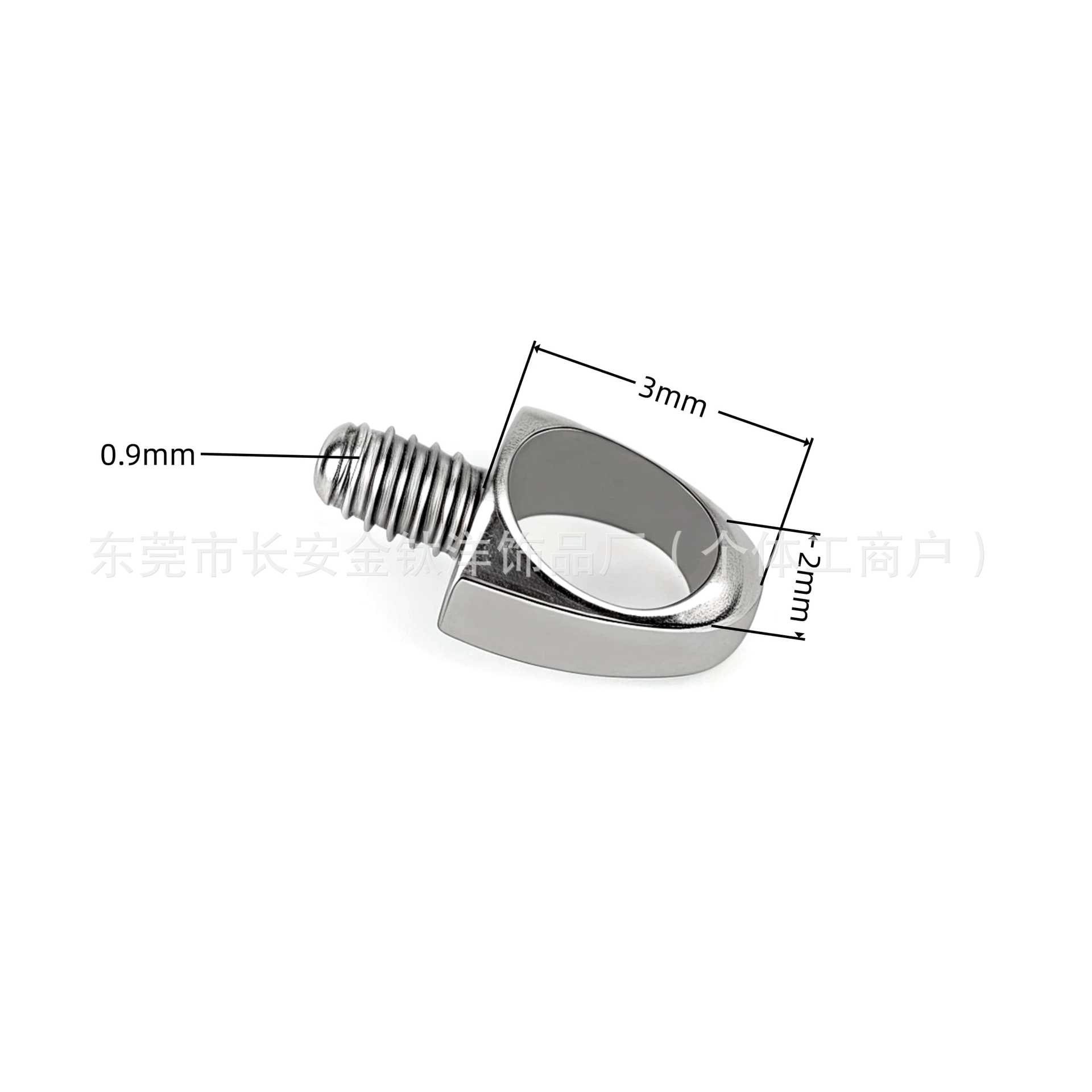Labret piercing jewelry detail image