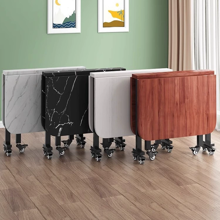 Складной обеденный стол для дома многофункциональный складной стол прямоугольный подвижный простой обеденный стол