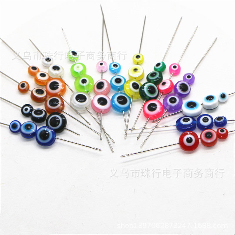 Perlas de ojos planos de resina 6-10MM, accesorios DIY al por mayor
