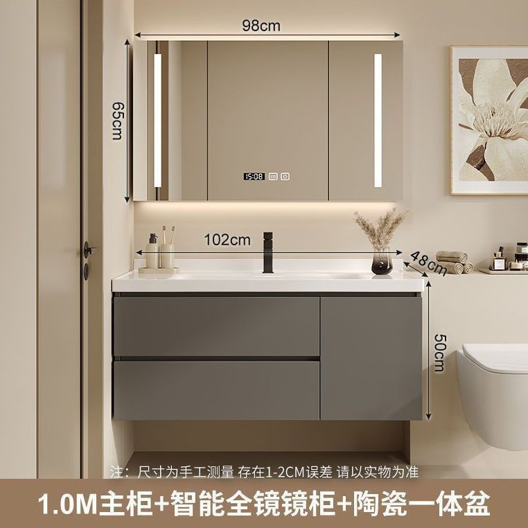 Baños de cerámica personalizados modernos lavabo gabinete lavabo gabinete de baño combinación de nuevo tipo baño