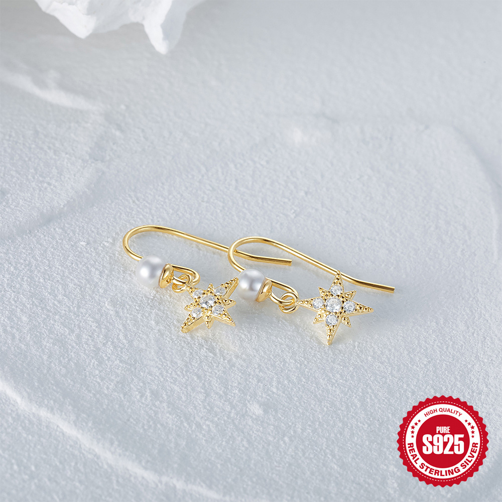 1g Weight 925 Sterling Silver Ear Needle Material 18K Gold Plated Plating Material Drop Earrings Classification 1 Pair Quantity Date, Tea Party Occasion 925 Sterling Silver Material Geometric Pattern All Seasons Season Women's Gender Elegant, Simple Style Style 1 Pair 18K Gold Plated 925 Sterling Silver 925 Sterling Silver Earrings Geometric Drop Earrings 48