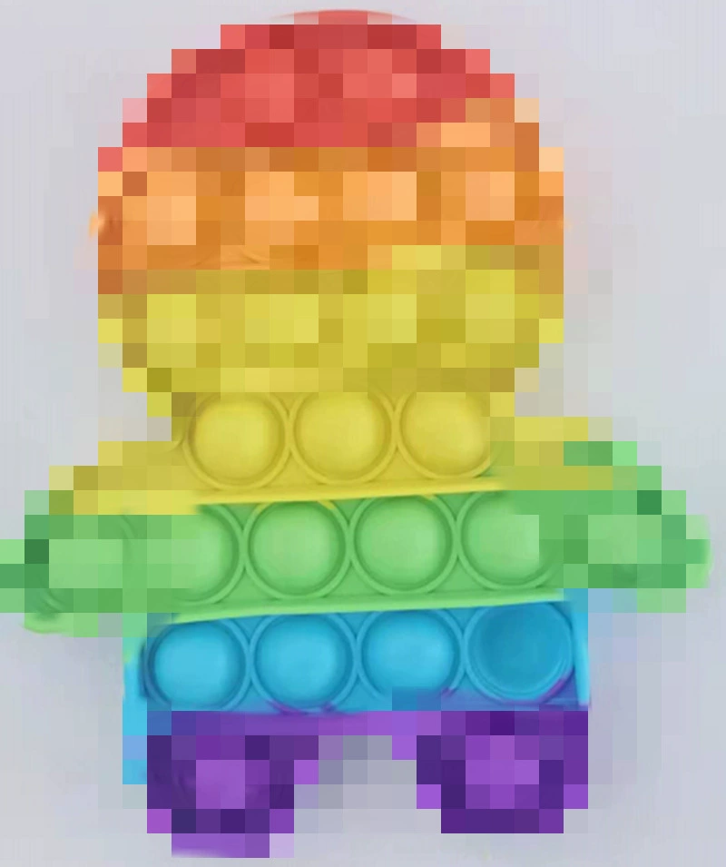 Rainbow silicone dinosaur, anti-stress, unicorn, material