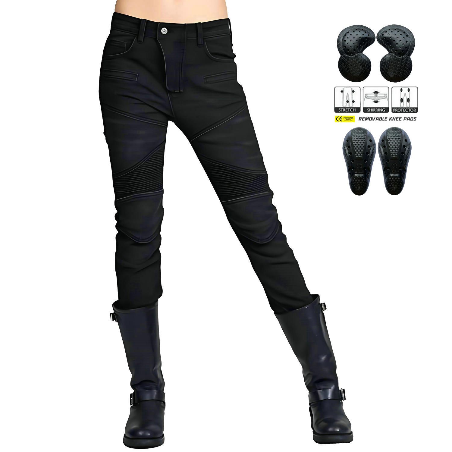 Pantalones vaqueros para motocicleta VOLERO para motociclistas, pantalones de carreras para motocicleta para exteriores, pantalones vintage elásticos anticaída.