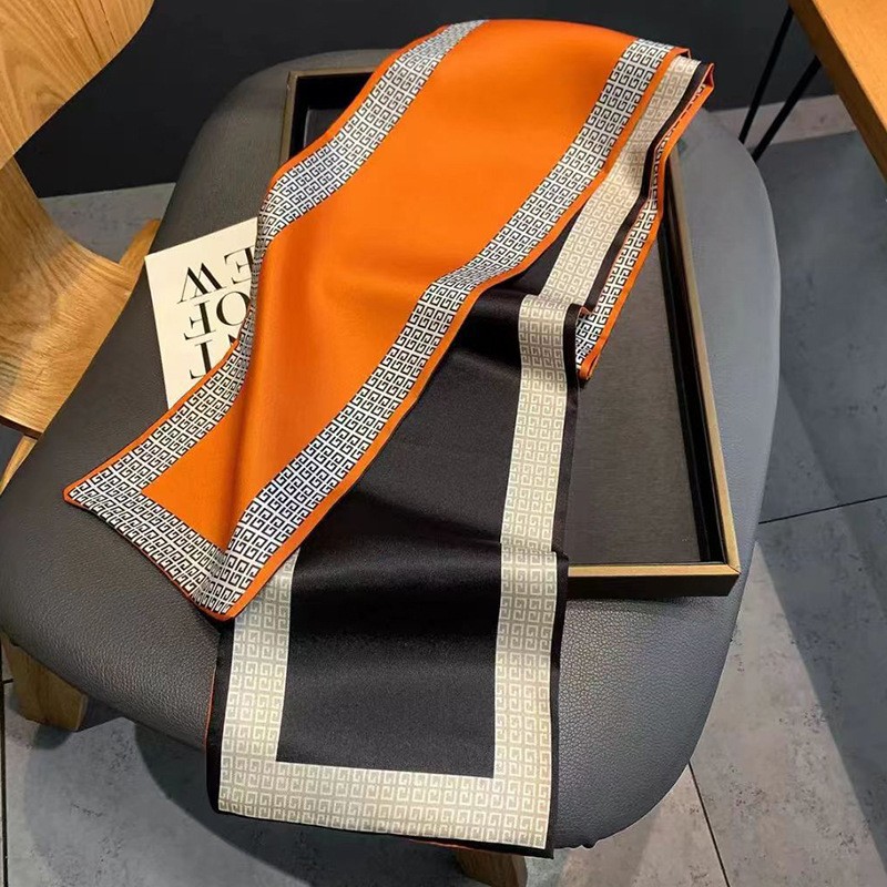 Pañuelo Largo de Seda Estampado de Poliéster, Mantenerse caliente, sombreado y a prueba de polvo, para Regalo