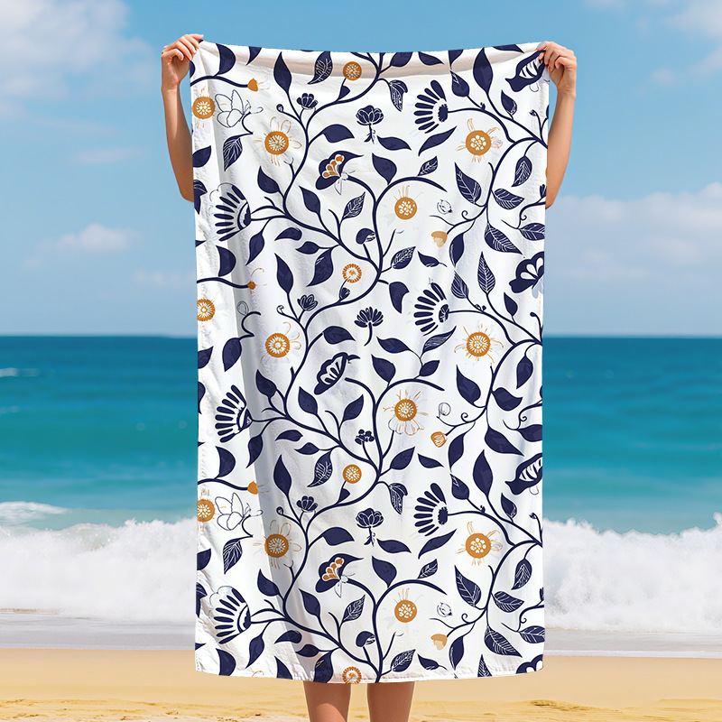 Transfronterizo amazónica microfibra toalla de playa instantánea de secado rápido impresión de agua toalla de baño de playa toalla de baño de playa