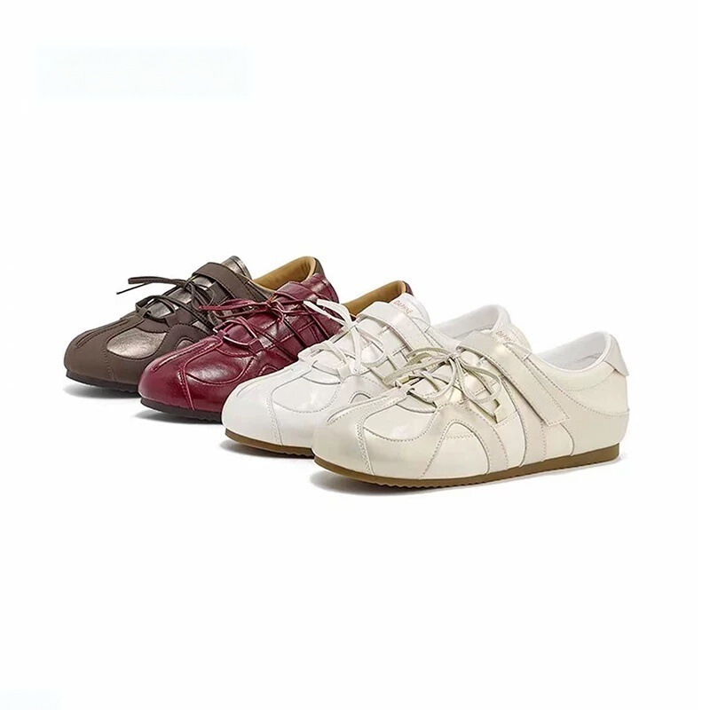 Yunfu Ballet Style German Training Shoes for Women, 2026 Autumn New Collection, Comfortable and Versatile Soft-Soled Casual Shoes with Velcro Closure, White Sneakers Yunfu Ballet Style German Training Shoes for Women, 2026 Autumn New Collection, Comfortable and Versatile Soft-Soled Casual Shoes with Velcro Closure, White Sneakers