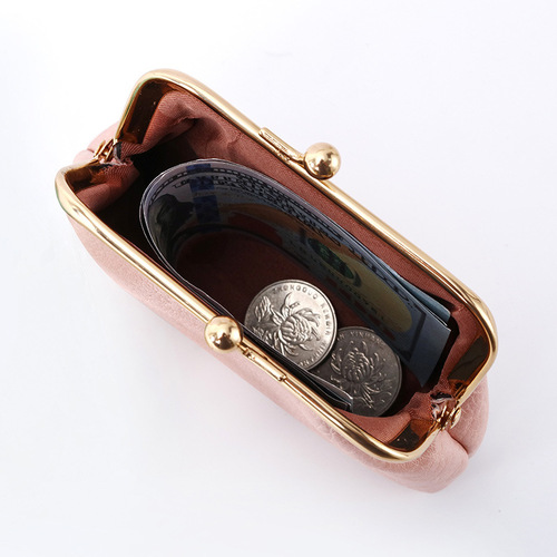  New Retro Coin Purse Women's Short Wallet Buckle Candy Color Coin Bag Coin Bag Wholesale