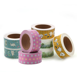 Morandi water-free kraft paper tape spring small yellow duck cartoon sealing tape wholesale packaging