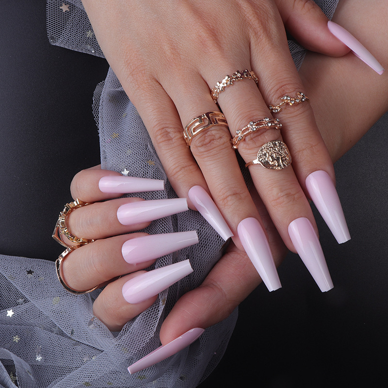 Simple gradient Europe and the United States to wear a false nail 24 nail patch