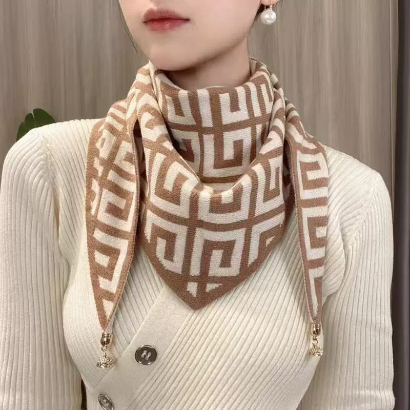 护颈小围巾女2025新款秋冬季春秋千鸟格气质百搭脖子脖套懒人围脖
