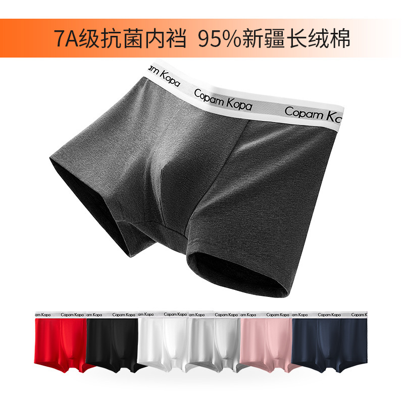 Men's Cotton Underwear Men's Summer 2025 New Comfortable Breathable Boxer Shorts Mid-Waist Simple Boxer Shorts