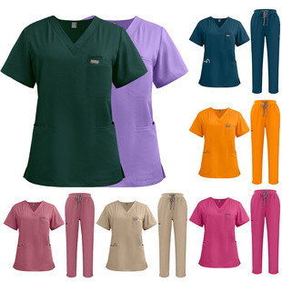 Icu Hand Washing Clothes Nurse Clothes High Quality Men and Women Same Style European and American Hot Selling Doctor Nurse Work Clothes Two-Piece Set