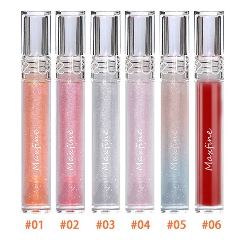 Maxfine вода красивый блеск для губ каракули губ глазурь зеркало вода не выцветает макияж оптом студенческие взрывы