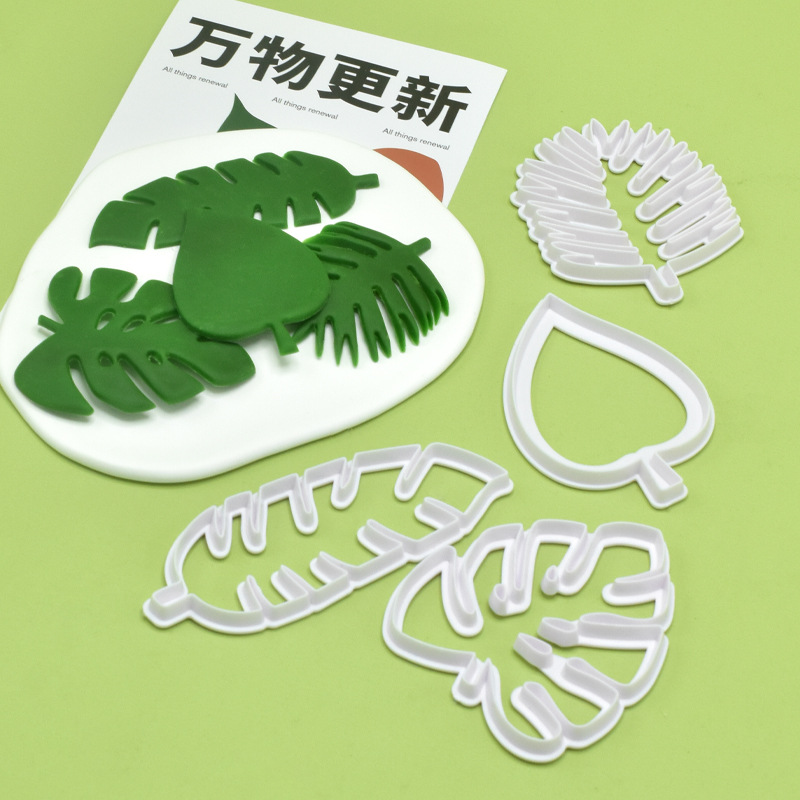 Nuevas hojas tropicales hoja de tortuga hoja de helecho molde de plástico para hornear pastel de chocolate herramienta de decoración molde de plástico image 7