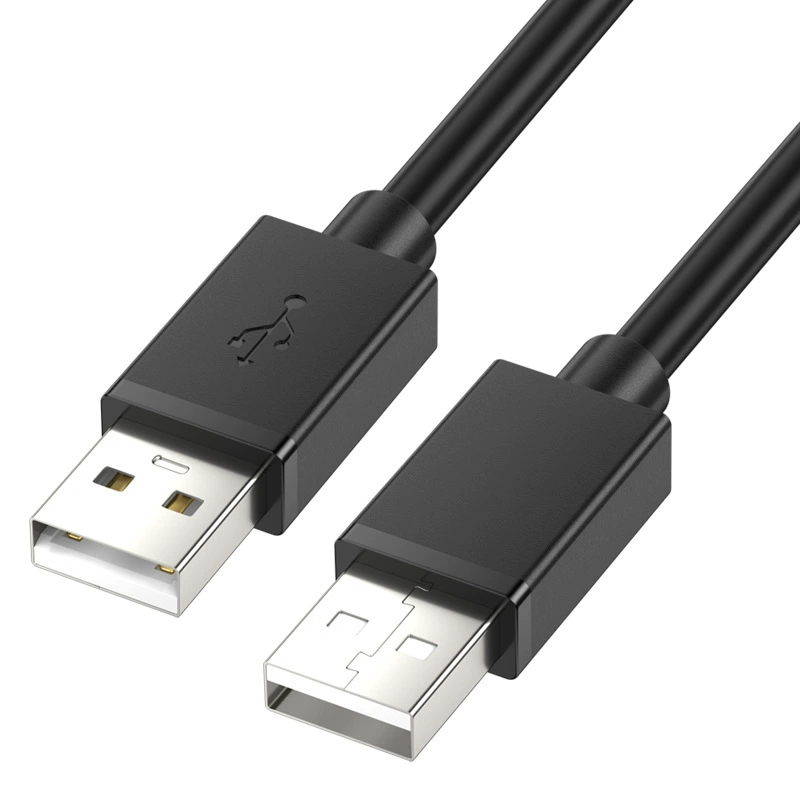 Двухголовый USB‑кабель данных «штекер‑штекер» 2.0 для подключения мобильного жесткого диска к компьютеру, с радиатором